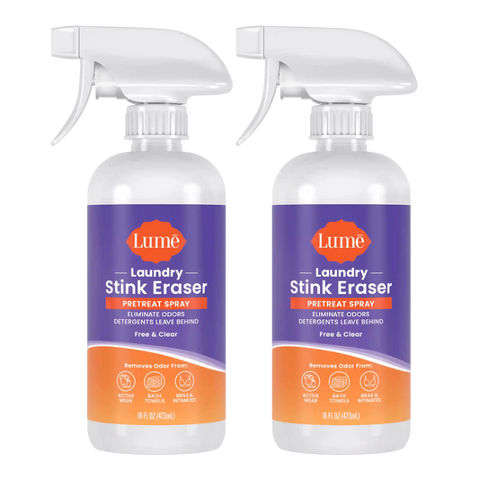 Laundry Stink Eraser | Pretreat Spray + Scrub Brush 2-Pack