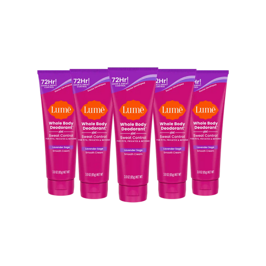 Lavender Sage | Cream Deodorant + Sweat Control 5-Pack