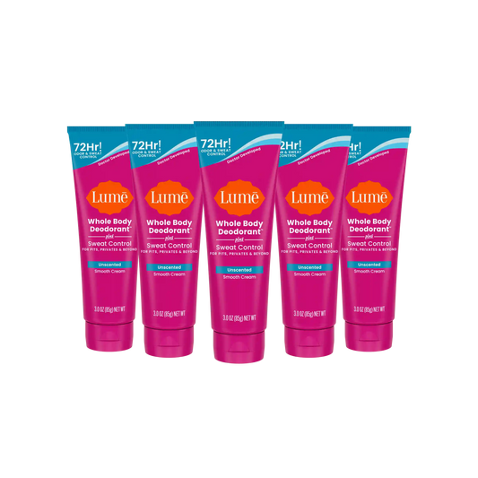 Unscented | Cream Deodorant + Sweat Control 5-Pack
